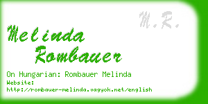 melinda rombauer business card